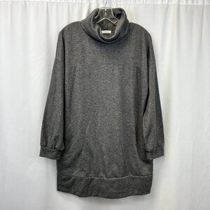 Cherish Womens Gray Heather Long Sleeve Cowl Neck Sweatshirt Tunic Size Medium